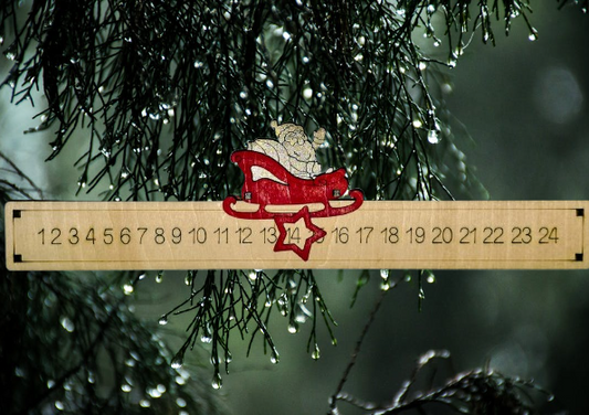 🛷 Compteur de Dodos en bois – Traîneau coulissant 🎄