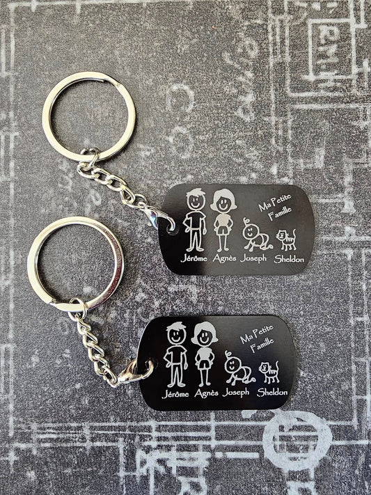 Porte Clé Personnalisable Métal Recto Verso