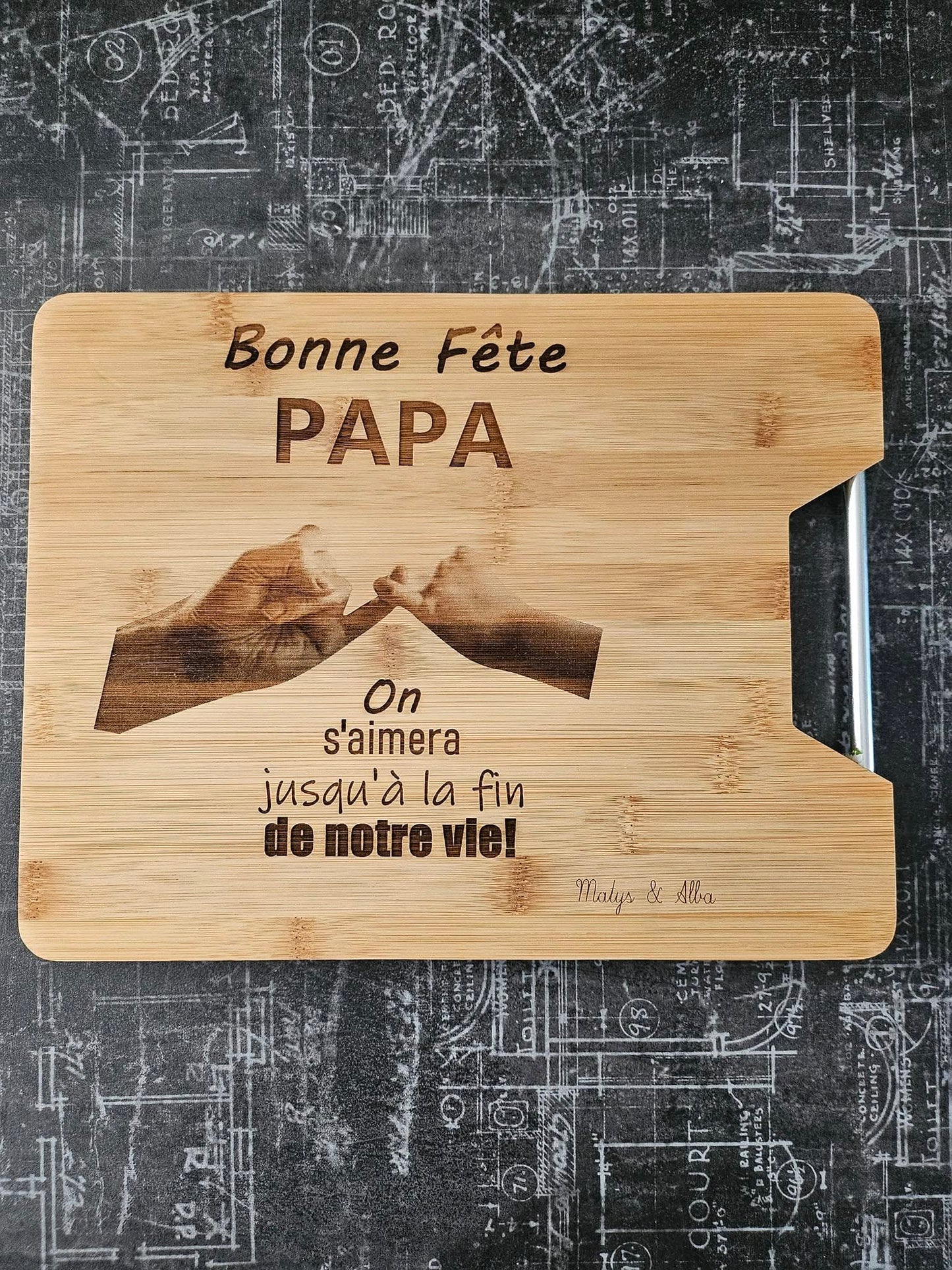 Planche à découper en bambou personnalisable