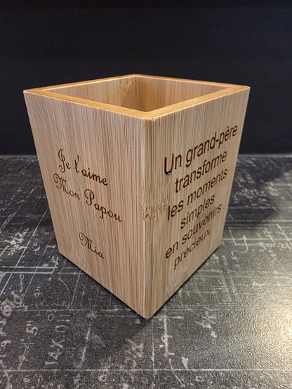 Pot à Crayon Bambou