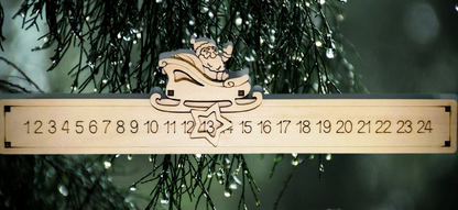 🛷 Compteur de Dodos en bois – Traîneau coulissant 🎄