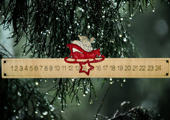🛷 Compteur de Dodos en bois – Traîneau coulissant 🎄