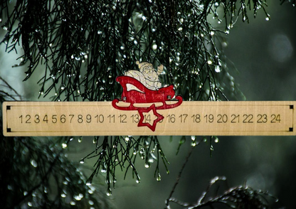 🛷 Compteur de Dodos en bois – Traîneau coulissant 🎄