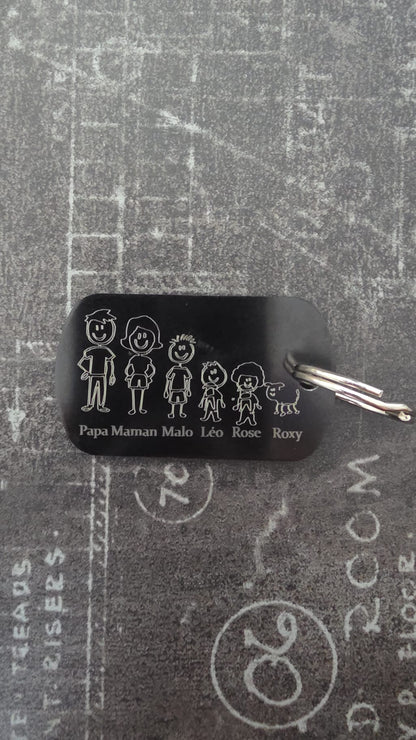 Porte Clé Personnalisable Métal Recto Verso