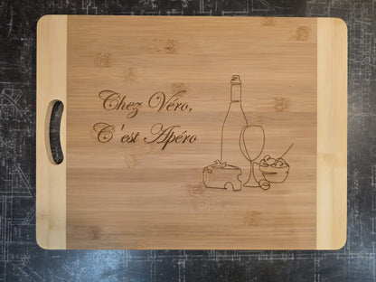 Planche à découper en bambou personnalisable